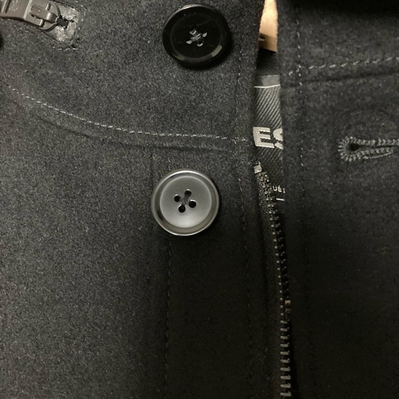 Express Wool Coat Men’s Size Small Black - Picture 12 of 16